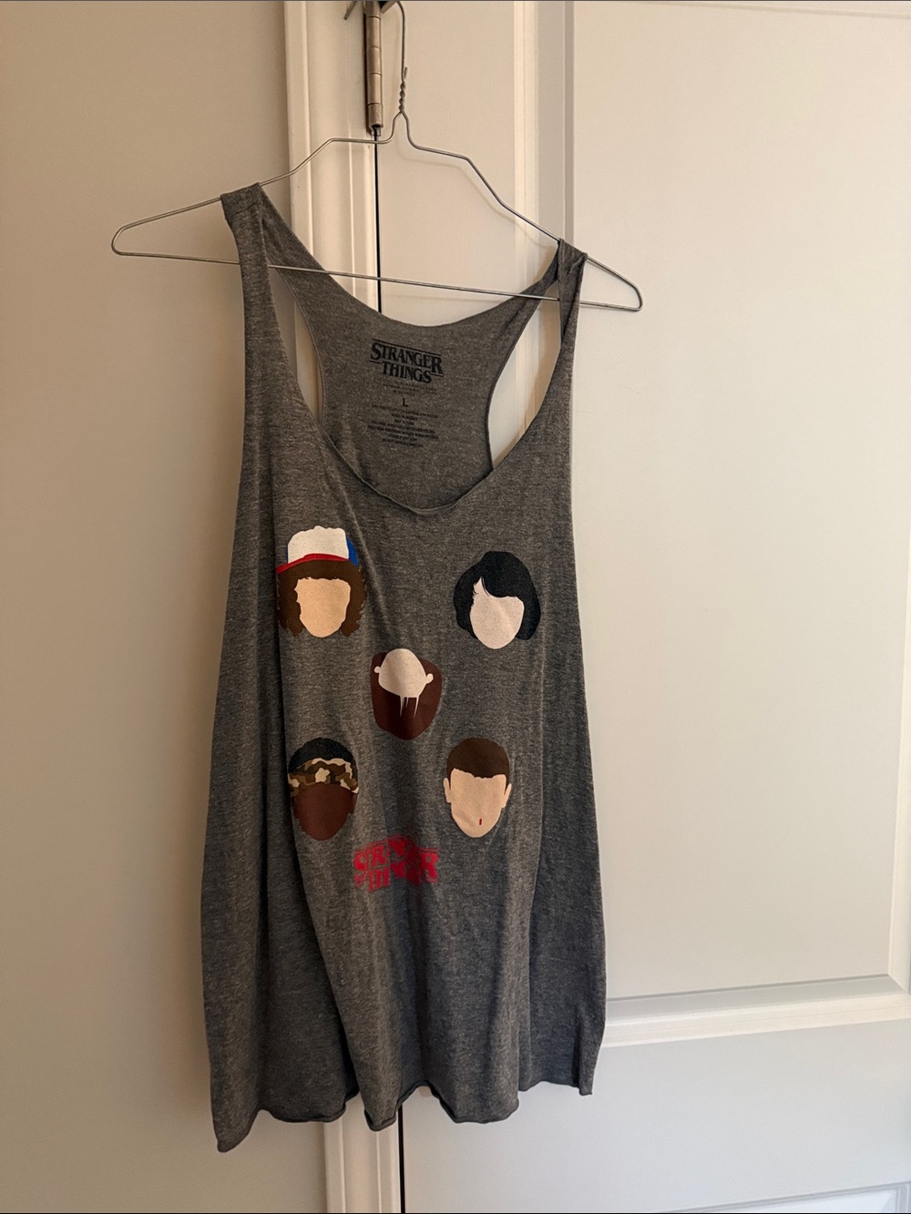 Stranger Things Gray Graphic Tank Top